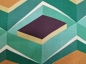 Preview: Viskose – Retro Geometrisches Muster  – grün